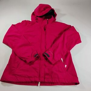 Columbia Interchange Women's Large Red Hooded Outer Broken Zipper Winter Jacket